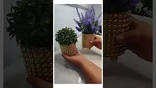 CON TUBOS DE CARTÓN Hice estas bonitas macetas ideas fáciles #diy #ideas  #macetas #decoracion