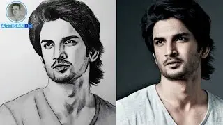 Sushant Singh Rajput || Pencil Sketch || step by step drawing  -R.I.P
