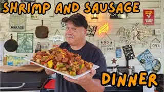 Spicy Shrimp & Sausage Dinner on the Blackstone Griddle