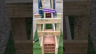 Ajudante de pedreiro mostrou sua invenção incrível 🤩  #tools #obras #dicas #shorts