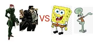 mugen jotaro kujo & noriaki kakyoin vs spongebob & squidward