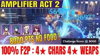 Amplifier Event Act2 - Genshin Impact - 4*Only F2P Team 8000 Points! Domain:Where Bloodhounds Gather
