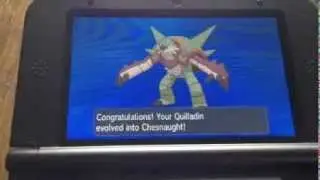 Pokemon X And Y: Shiny Quilladin Evolves Into Shiny Chesnaught!