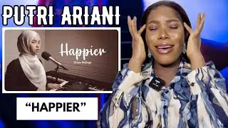 OMG….HER VOICE!! PUTRI ARIANI - “HAPPIER” | REACTION VIDEO