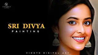 Sridivya painting tutorial 🤩 1st method 🤗 @vinothdigitalart1578