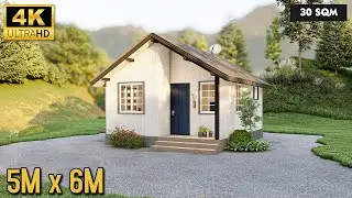 5M x 6M Small House Design - 30 SQM  - One Bedroom - Tiny house Architecture -
