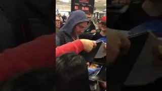 Dave Bautista of Guardians of The Galaxy signing autographs