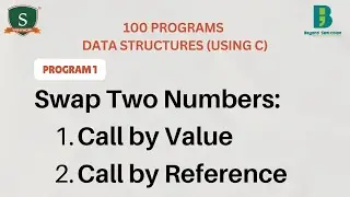 P1 Swap Two Numbers in C | Call By Value vs By Reference | 100 Programs in Data Structures (Using C)