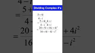 Dividing Complex Numbers #math #mathhelp #shorts