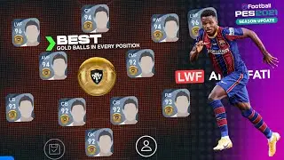 BEST GOLD BALL PLAYERS IN EVERY POSITION PES 2021 MOBILE