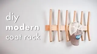 DIY Modern Coat & Hat Rack (Limited Tools Build) // How To - Woodworking