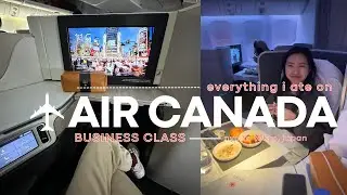 Everything I ate on Air Canada Business Class  ⊹  NYC to Tokyo, Japan