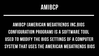 How to use AMIBCP