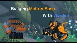 Bullying Molten Boss With Warden | Tower Defense Simulator |