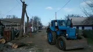 Трактор Т40 - валит акацию