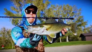 Early Summer Walleye Beach Fishing (Casting Ned Minnow)