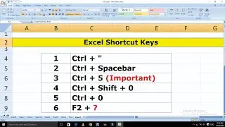 Excel Shortcuts For Interview | Excel Shortcut Keys | Excel User सीखे Best Shortcuts 🔥🔥