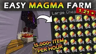 EASIEST MAGMA CUBE FARM  | 15K+ ITEM PER HOUR | Minecraft Java 1.21+