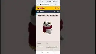 Look at this Roblox Festive Shoulder Owl character!!! (Read Description before/after watching this)