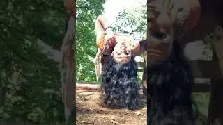 Earthing bare feet nature bench different angles 👣🌲