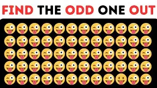 Find the ODD One Out I Odd one Out puzzle I Find the Odd Emoji Quiz