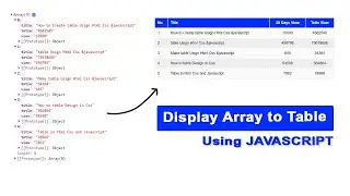 Array to Html Table View Using JavaScript