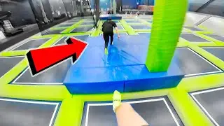 PARKOUR IN A TRAMPOLINE PARK. CAUGHT BY POLICE. PAID A FINE.
