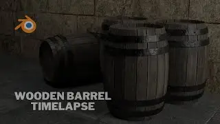 Create a Realistic Wooden Barrel In Blender - Timelapse