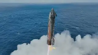DRONE VIEW! Starship Landing in the Indian Ocean | Starship Flight Test 11