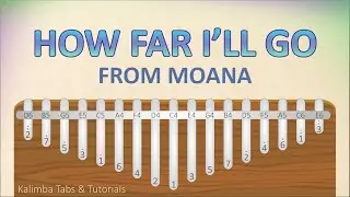 Auli'i Cravalho - How Far I'll Go from Moana | Kalimba Tabs & Tutorials