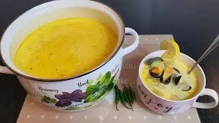 Supa de fructe de mare cu smantana