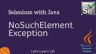 Selenium WebDriver Java | NoSuchElementException
