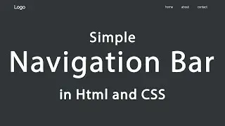 Simple Navigation Bar in Html and CSS