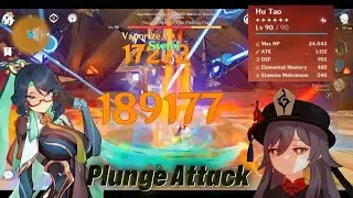 Genshin Impact : Hu Tao plunge Attack spam , Bisa tembus 100k damage tanpa Furina