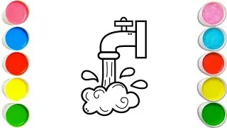 Faucet Coloring, Painting, and Drawing for Kids and Toddlers 🖍️🎨🖌️