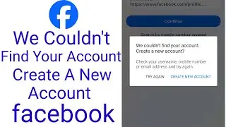 facebook we couldn't create your account problem