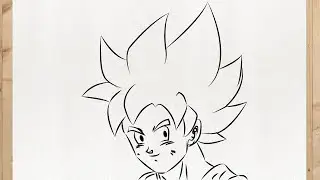 SON GOKU SUPER SAIYAN Zeichnen Einfach (Dragon ball Zeichnen) für Anfänger und Schritt für Schritt