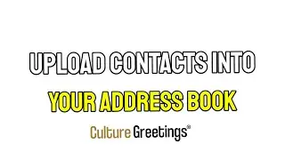 How to Upload Contacts to your Address Book