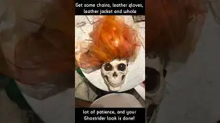 Ghost Rider Halloween Costume DIY flame fire mask #Shorts