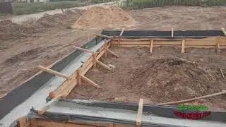 Фундамент для нового кирпичного дома 10м на 7,5м