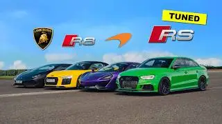AUDI RS3 + £10K MODIFICATIONS vs SUPER CARS