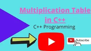 Multiplication Table sample  in C++ programming