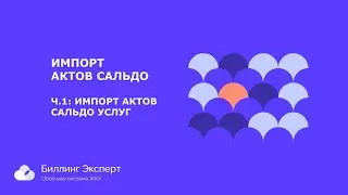 Импорт актов сальдо услуг