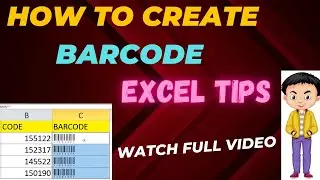 how to create a barcode in excel | how to create a barcode for a product  | Barcode excel me
