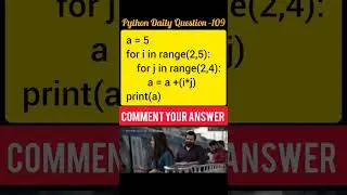 Python Daily Question - 109 