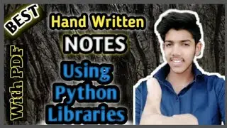 Using Python Libraries Best Notes || Class 12th || Computer Science With Python