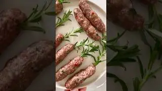 Kafta cooked on a rosemary stalk #kafta