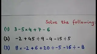 BODMAS Questions #2  |  BODMAS Problems