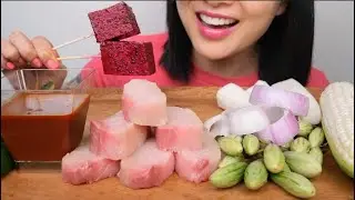 RAW GIANT HAMACHI SASHIMI (ASMR EATING SOUNDS) LIGHT WHISPERS | SAS-ASMR