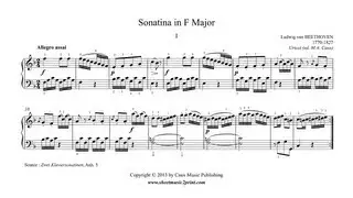 Beethoven : Sonatina in F Major, Anh. 5 (1/2)